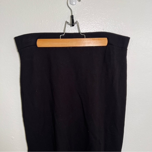 Ashley Blue Midi Pencil Skirt Black Button Side - Picture 6 of 9